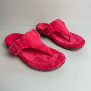 Vionic Forever Slide Women's size 9 Orthotic Sandals or EU 40 Fuzzy Hot Pink